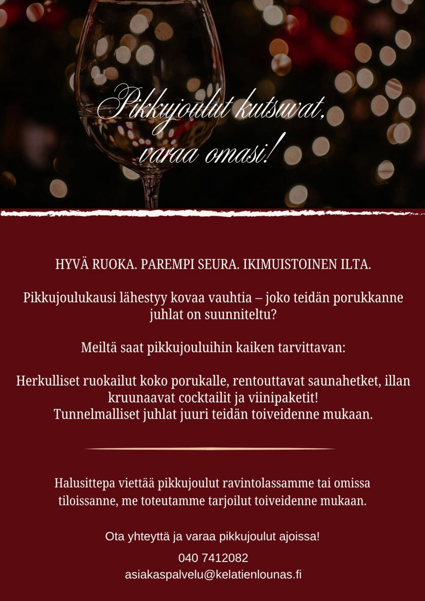 Kelatien lounaan avajaiset 17.5.2025 klo 11-21, ruokatarjouksia ja livemusiikkia